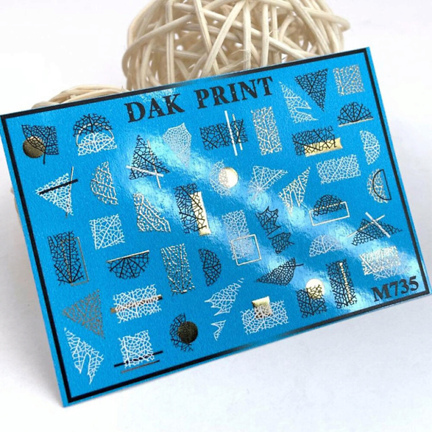 DAK PRINT Слайдер-дизайн для ногтей M735 – фото 2