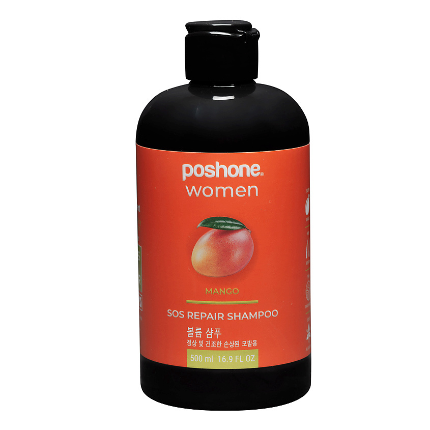 POSHONE Women Mango Шампунь восстанавливающий для нормальных, сухих и поврежденных волос – фото 2