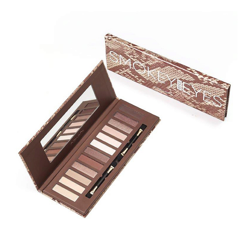 ЛЭТУАЛЬ Палитра для макияжа глаз Smokey eyes beige – фото 2