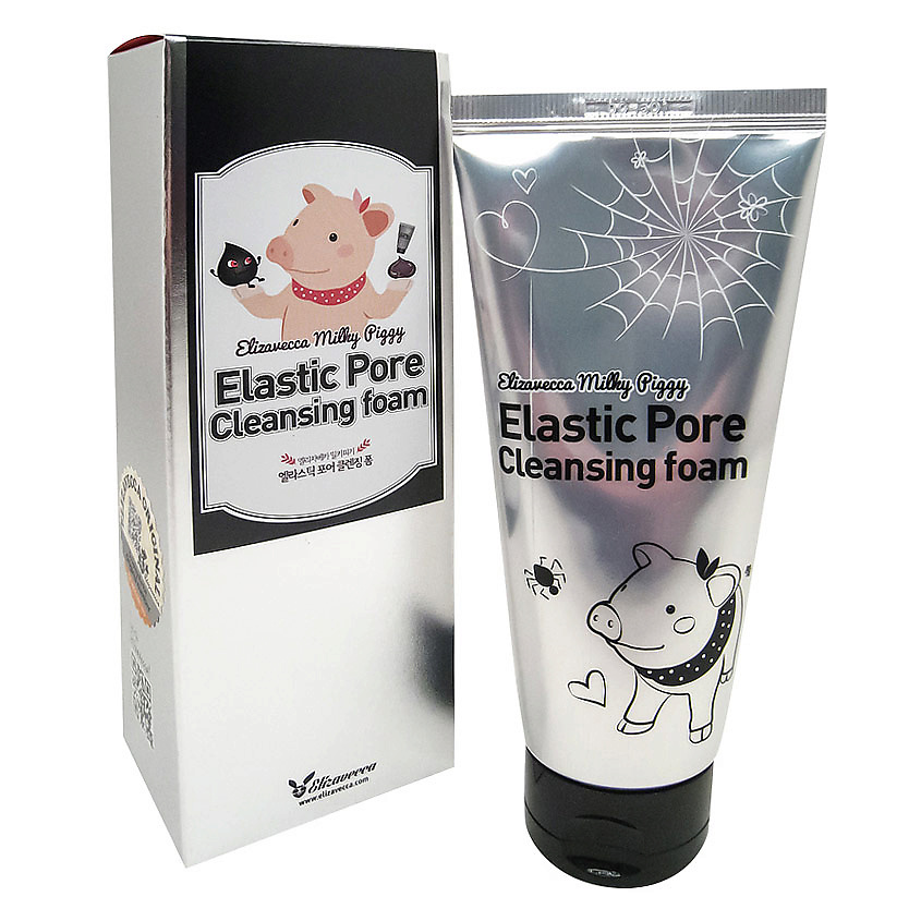 ELIZAVECCA Пенка для очищения и сужения пор с древесным углем Elastin Pore Cleansing Foam – фото 2