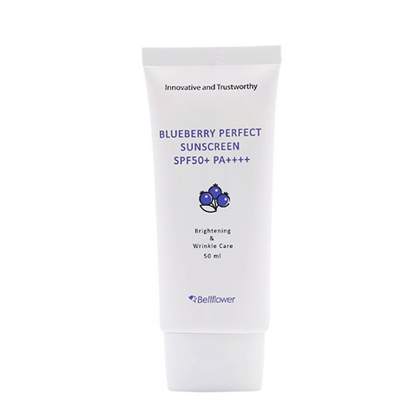 BELLFLOWER Крем для лица солнцезащитный с экстрактом черники Blueberry Perfect Sunscreen SPF 50+ PA++++ – фото 1
