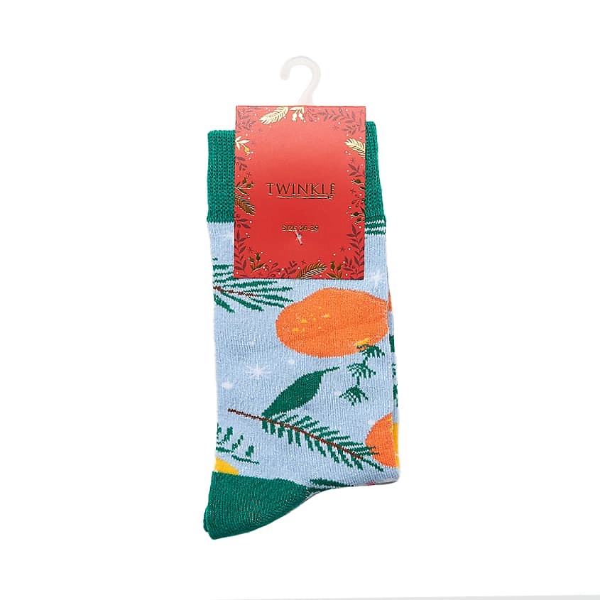 TWINKLE Носки женские, модель: ORANGE, цвет: голубой – фото 2