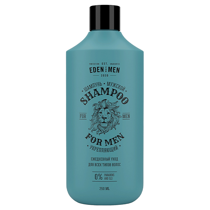 EDEN FOR MEN Шампунь мужской укрепляющий, против выпадения с протеинами пшеницы – фото 1