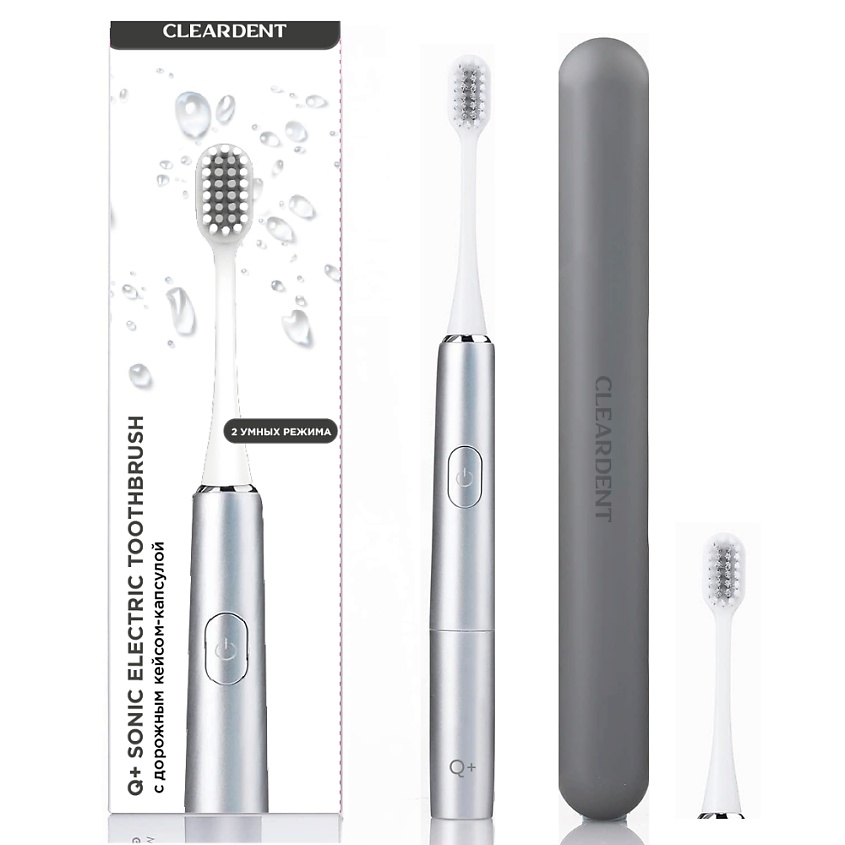 CLEARDENT Электрическая зубная щетка Q+ SONIC с кейсом-капсулой для путешествий – фото 1