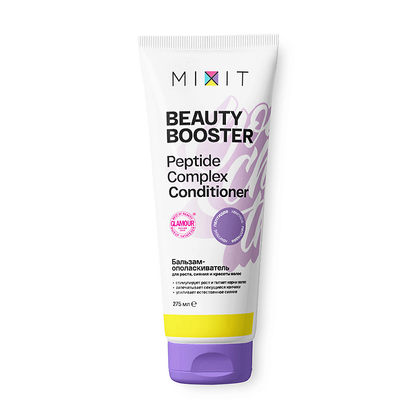 MIXIT Бальзам-ополаскиватель для роста, сияния и красоты волос Peptide complex conditioner – фото 1