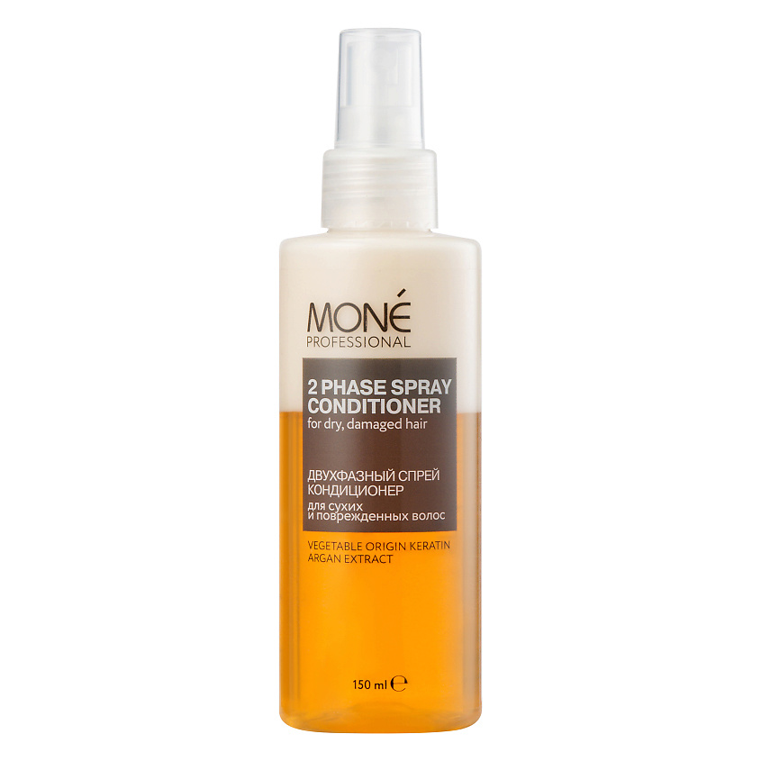 MONE PROFESSIONAL Спрей кондиционер двухфазный для сухих и поврежденных волос Top Color Care – фото 1