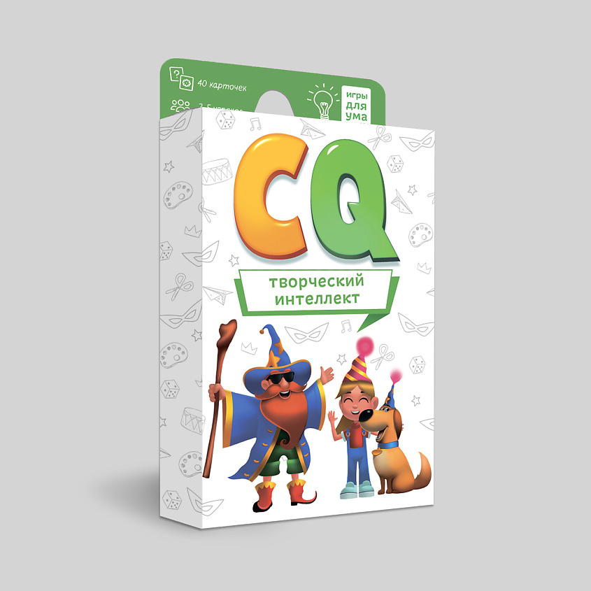 ГЕОДОМ Игра карточная Серия Игры для ума "CQ Творческий интеллект" 40 карточек – фото 1