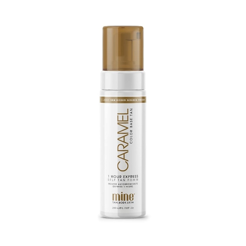 MINETAN Классический мусс–автозагар с натуральным, золотистым оттенком Caramel Self Tan Foam – фото 1