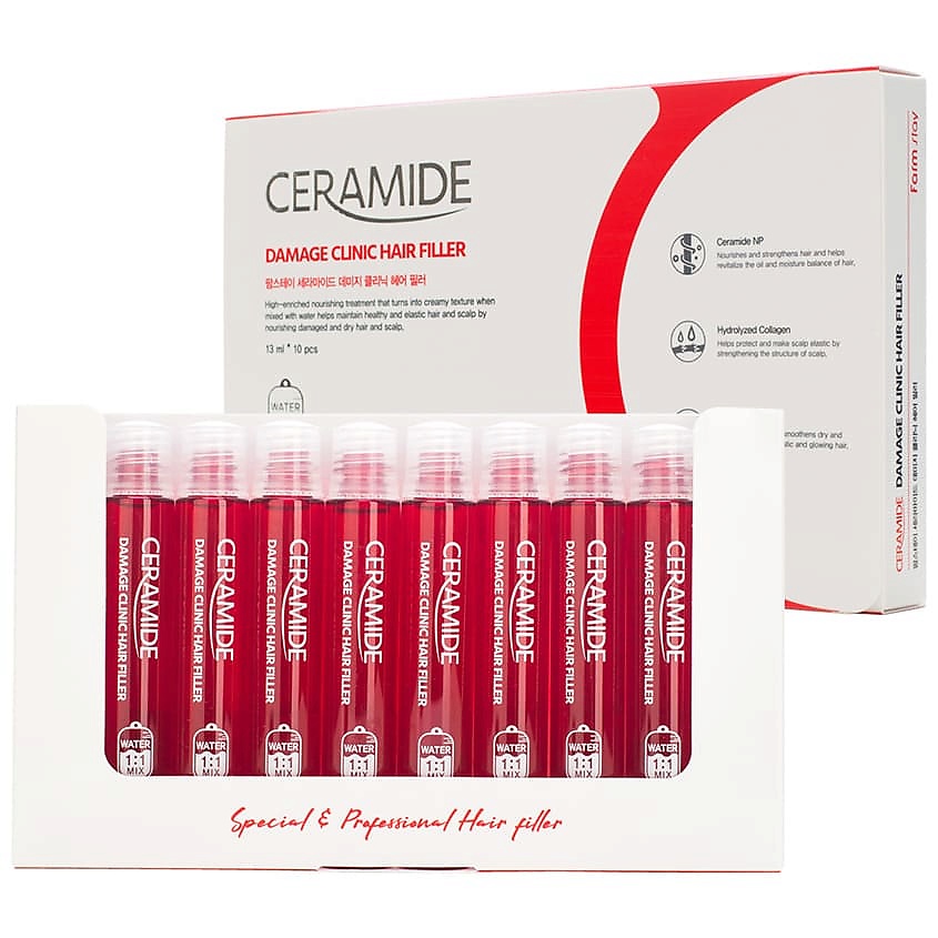 FARMSTAY Филлер восстанавливающий для поврежденных волос с керамидами Ceramide Damage Clinic Hair Filler – фото 1