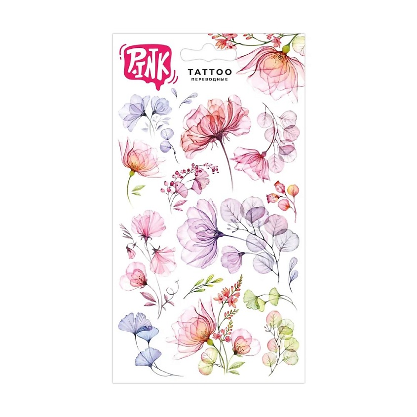 P.INK Наклейки-тату переводные Акварельные цветы – фото 2