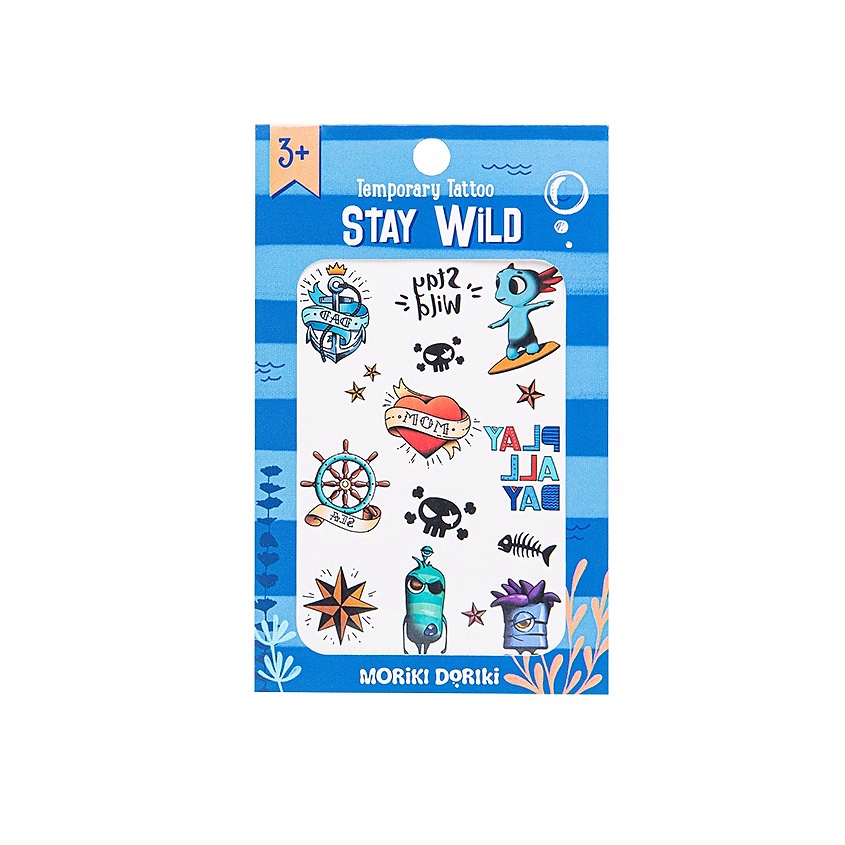 MORIKI DORIKI Детские переводные татуировки Temporary TATTOO STAY WILD – фото 2