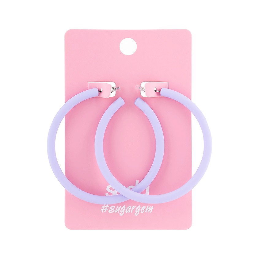 SODA Серьги BIG PURPLE RINGS #sugargem – фото 2