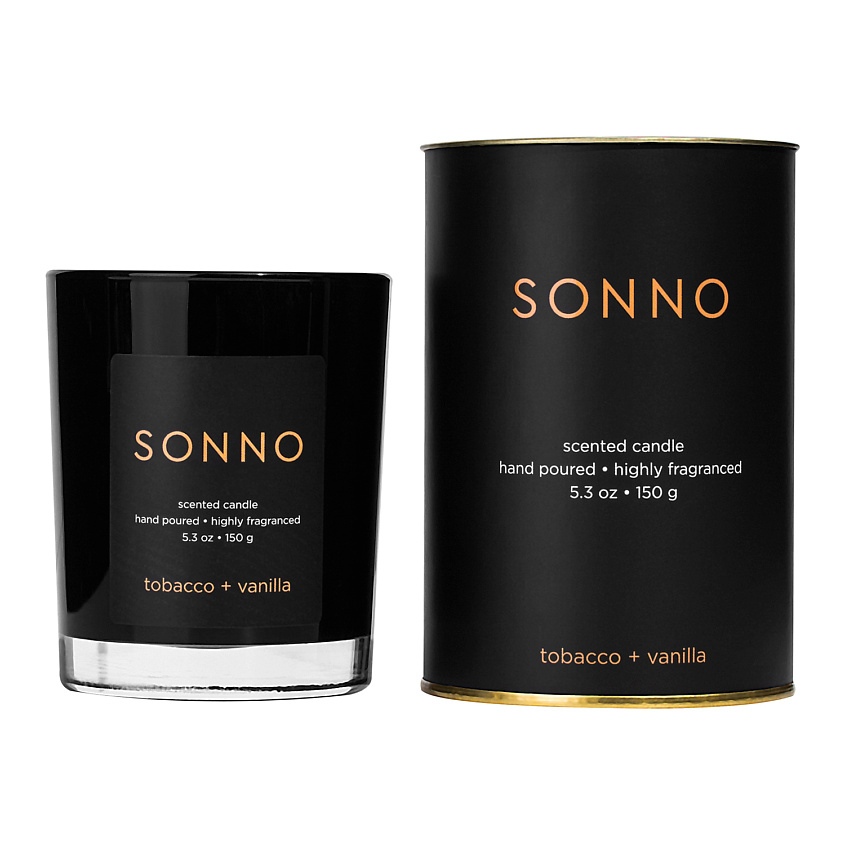 SONNO Ароматическая свеча Tobacco&nbsp;+ Vanilla – фото 1