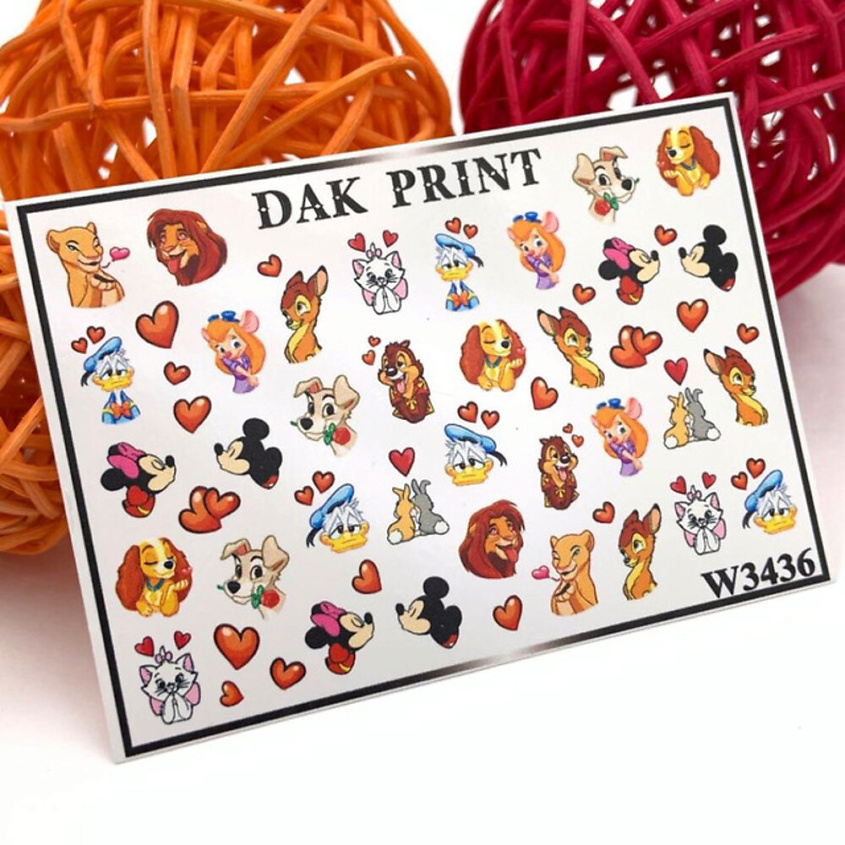 DAK PRINT Слайдер-дизайн для ногтей W3436 – фото 2