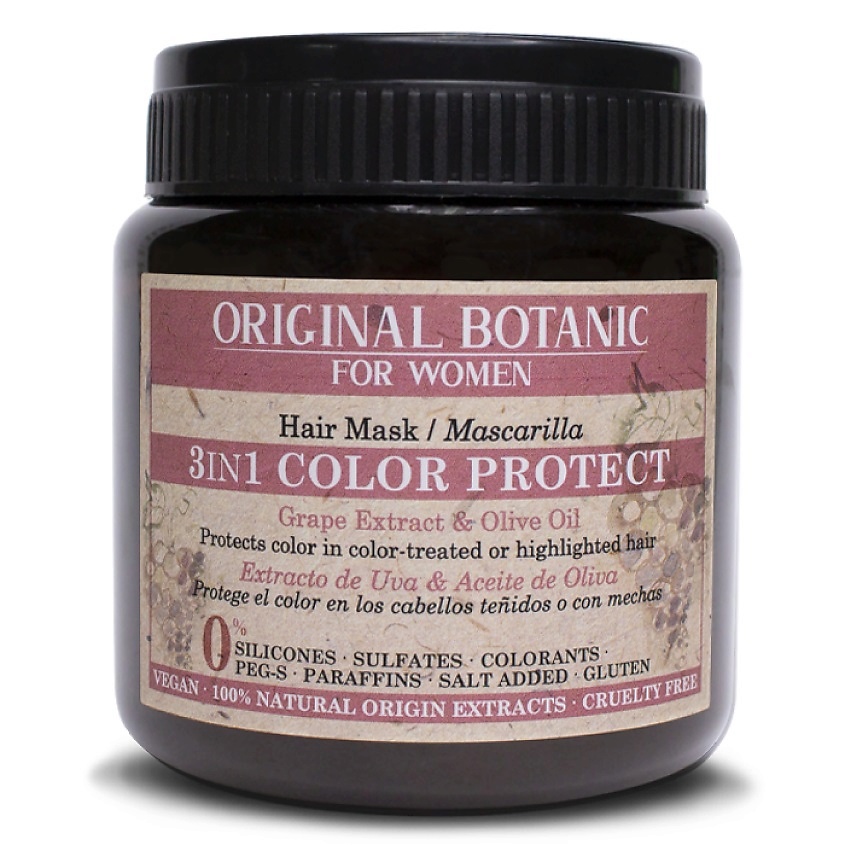 ORIGINAL BOTANIC Маска для волос после окрашивания Защита Цвета 3-в-1 Color Protect Hair Mask 3 In 1 – фото 1
