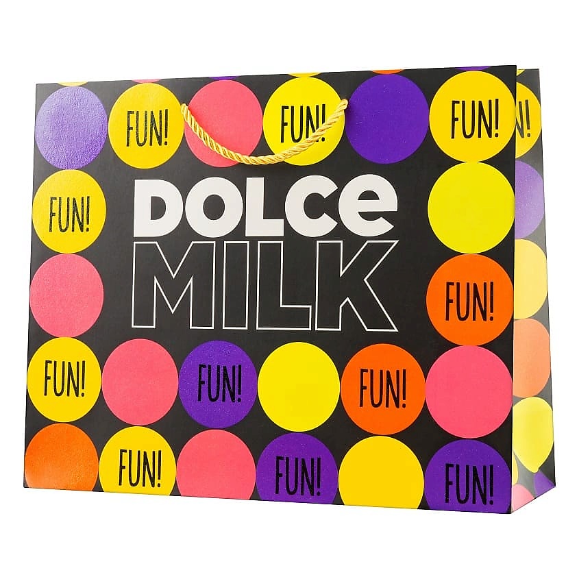 DOLCE MILK Пакет 27 "Горошки" желто-сиреневый – фото 1