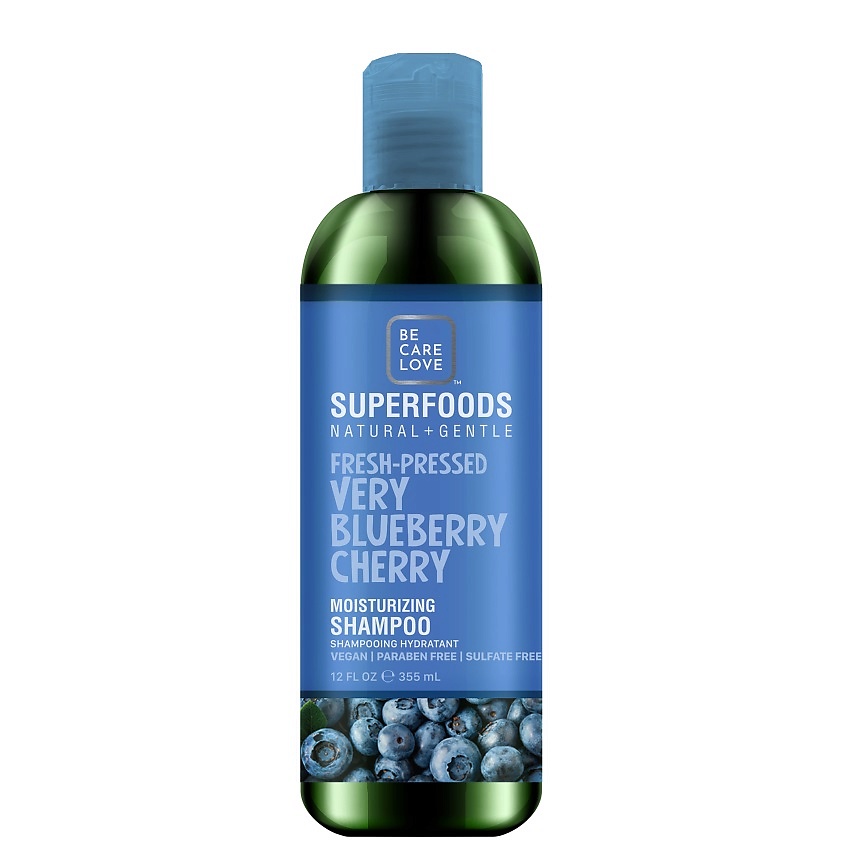 BE CARE LOVE Шампунь увлажняющий с экстрактами черники и вишни Superfoods – фото 1