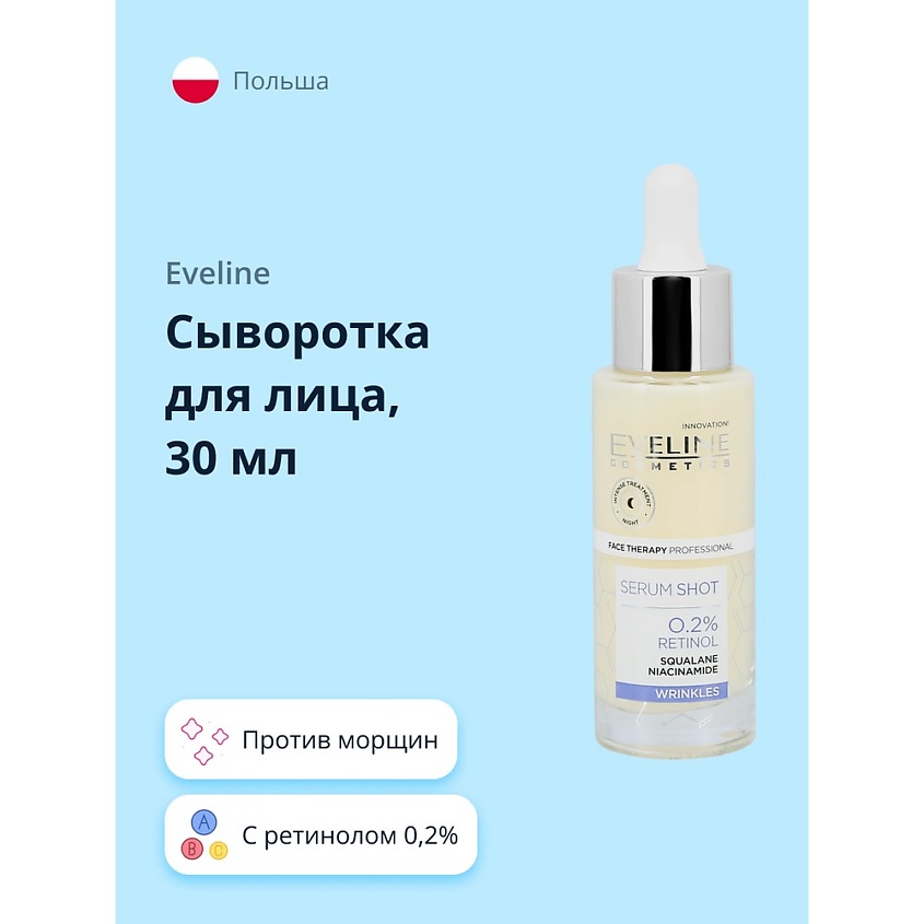 EVELINE Сыворотка для лица с ретинолом 0,2% против морщин – фото 1