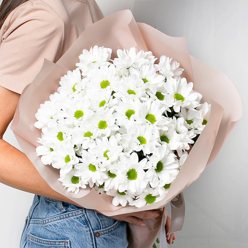 ЛЭТУАЛЬ FLOWERS Букет из кустовой хризантемы "Ромашковое поле" 9 шт. – фото 1