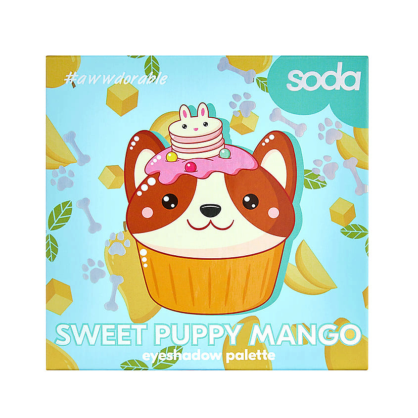 SODA Палетка теней Sweet Puppy Mango #awwdorable – фото 1