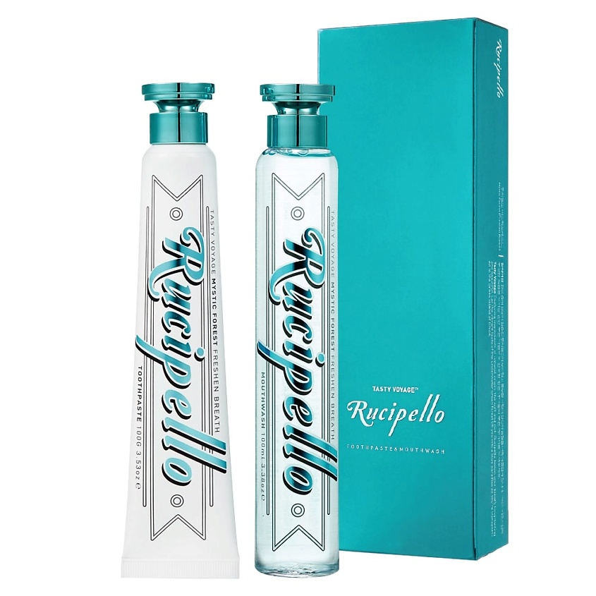 RUCIPELLO Набор 200 Зубная паста+Ополаскиватель  MysticForest Toothpaste&Mouthwash (Эвкалипт и Мята) – фото 1