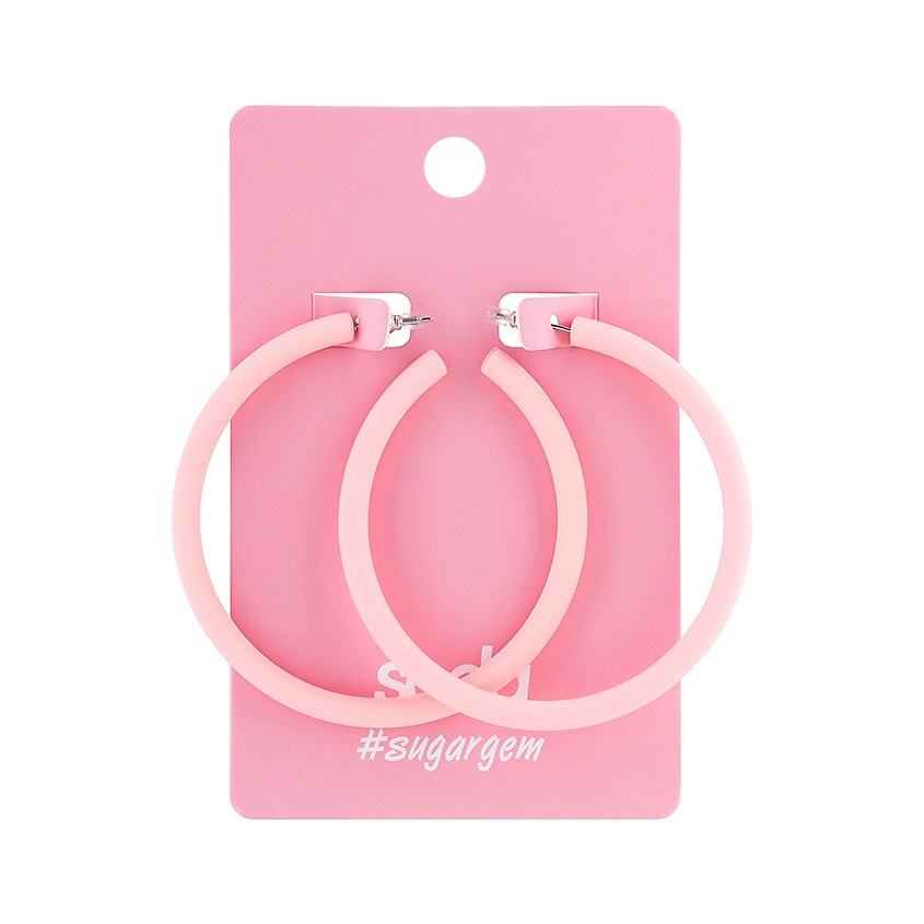 SODA Серьги BIG PINK RINGS #sugargem – фото 2