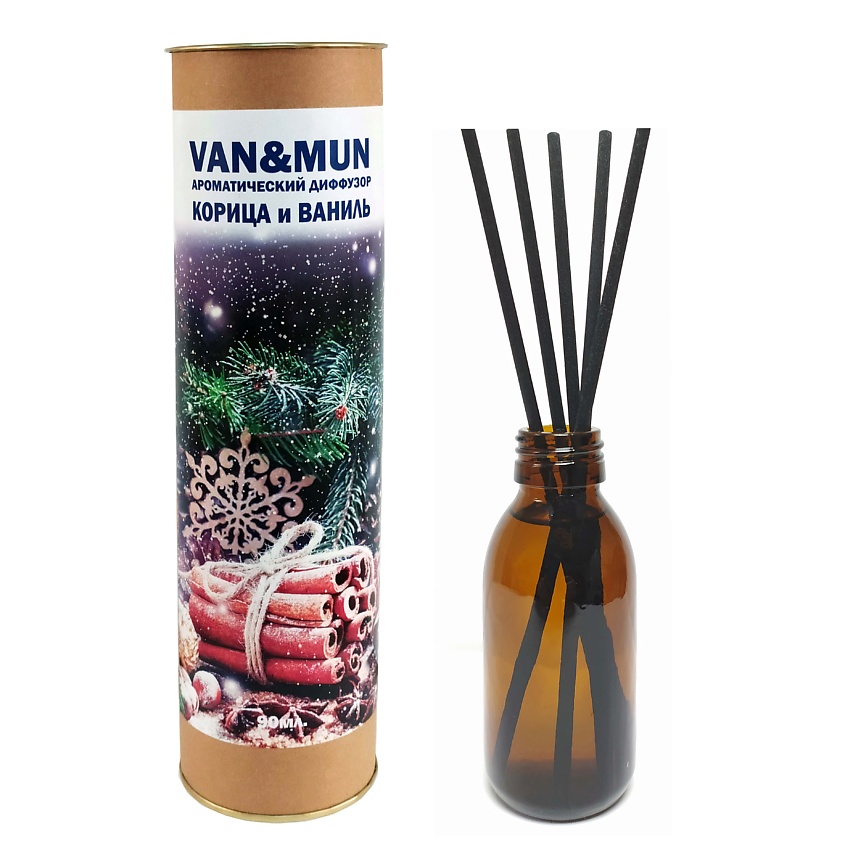 VAN&MUN Ароматический диффузор Корица и ваниль  с палочками – фото 2