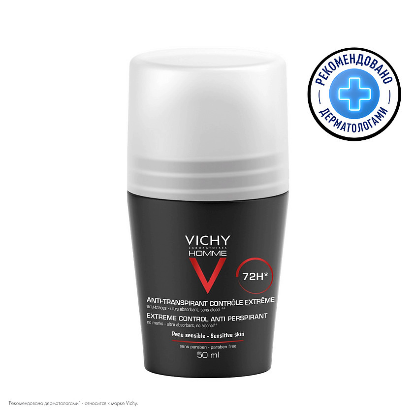 VICHY Дезодорант против избыточного потоотделения 72 часа Homme Deo 72HR – фото 1