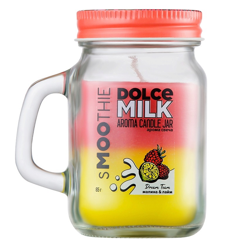 DOLCE MILK Свеча смузи "ДРИМ ТИМ" малина&лайм – фото 1