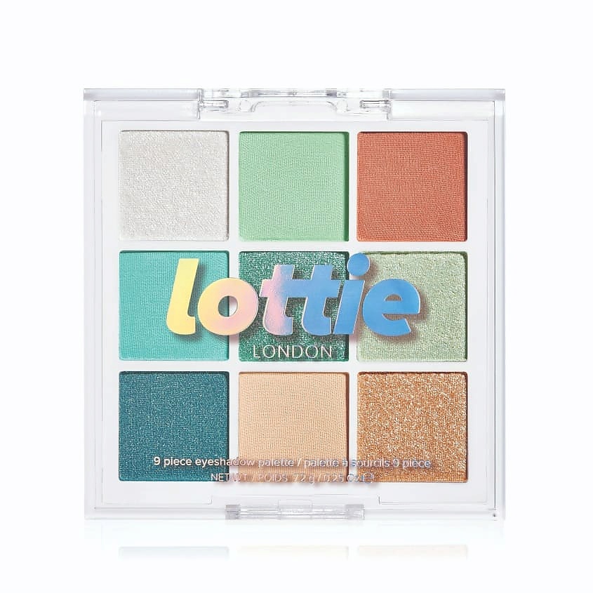 LOTTIE LONDON Палетка теней для век 9 оттенков Totally Mint – фото 1