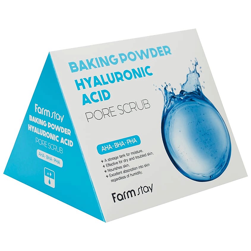 FARMSTAY Скраб для лица для очищения пор с содой и гиалуроновой кислотой Baking Powder Hyaluronic Acid Pore Scrub – фото 1
