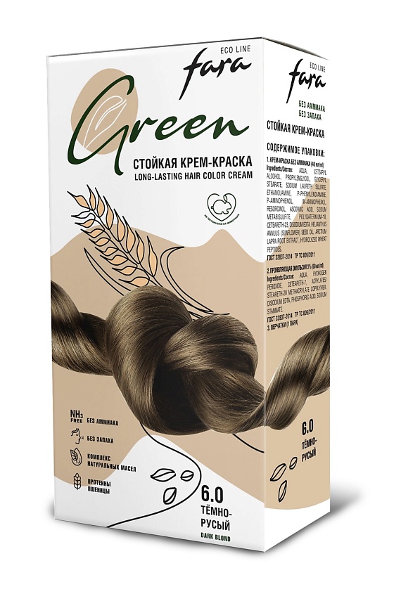 FARA Стойкая крем-краска без аммиака Eco Line Green – фото 2
