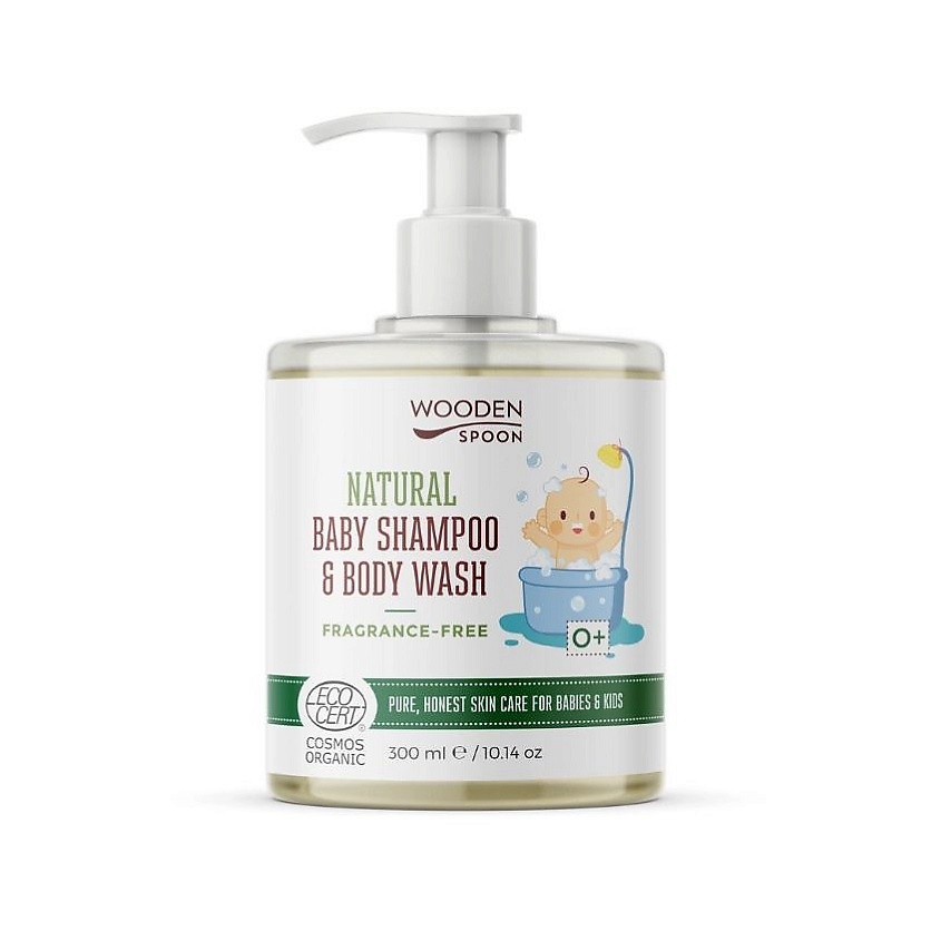 WOODEN SPOON Шампунь и гель для душа 2в1 для детей без запаха Fragrance Free – фото 2