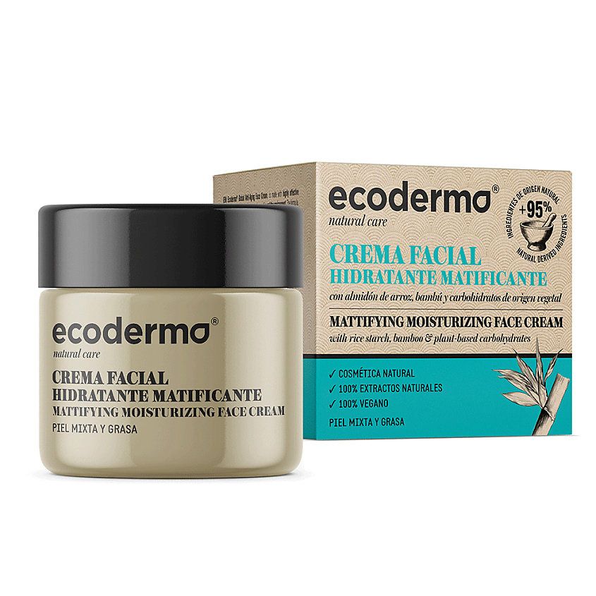 ECODERMA Крем для лица увлажняющий матирующий Mattifying Moisturizing Face Cream – фото 1