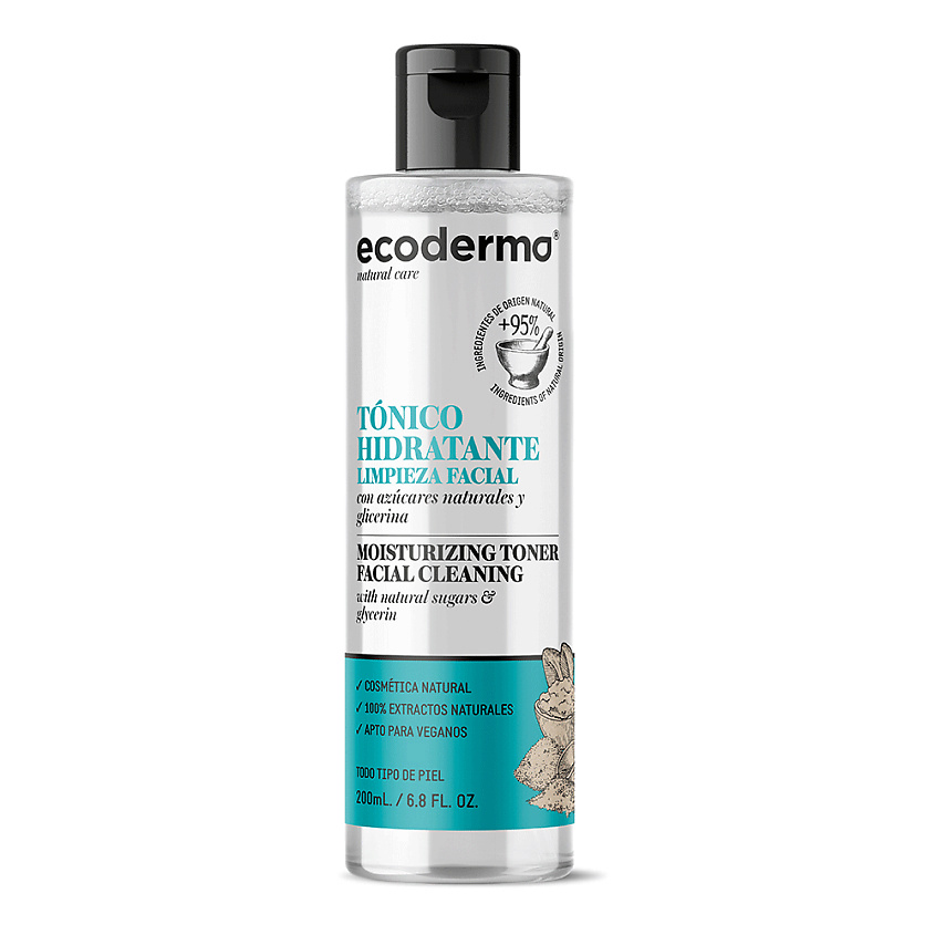 ECODERMA Тоник для лица увлажняющий Moisturizing Toner Facial Cleaning – фото 2