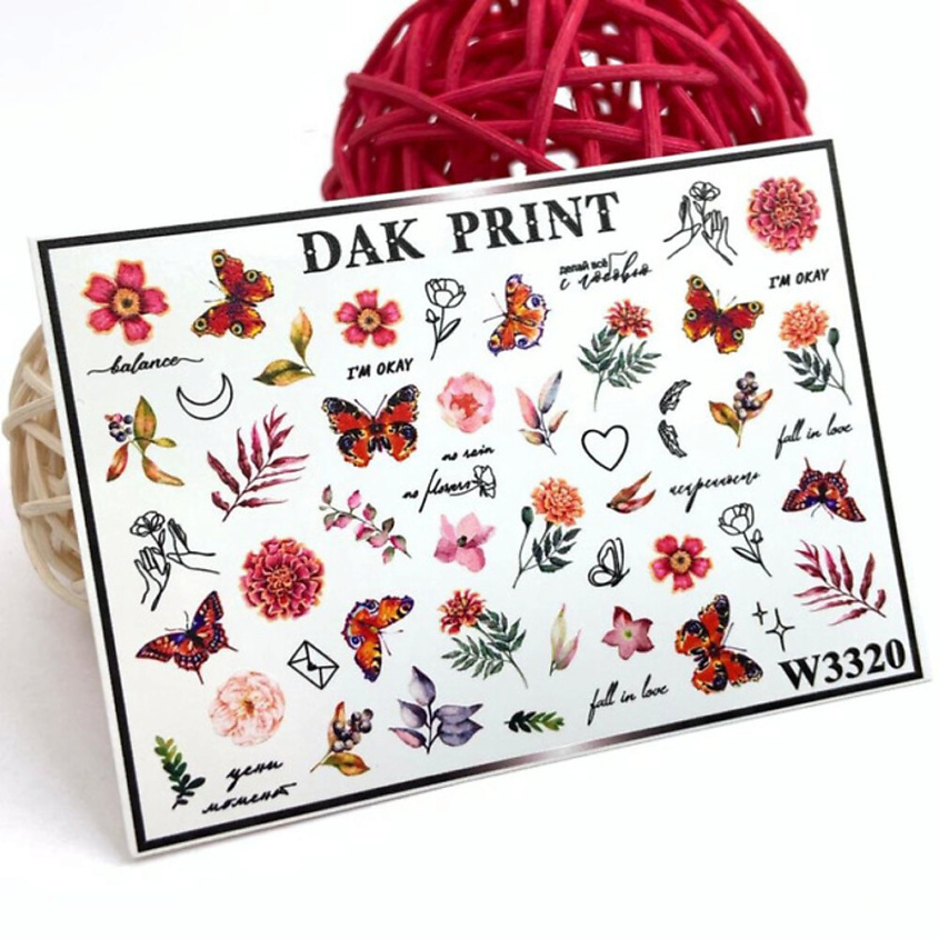DAK PRINT Слайдер-дизайн для ногтей W3320 – фото 2