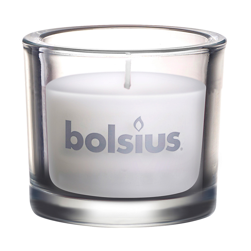 BOLSIUS Свеча в стекле Classic белая – фото 2