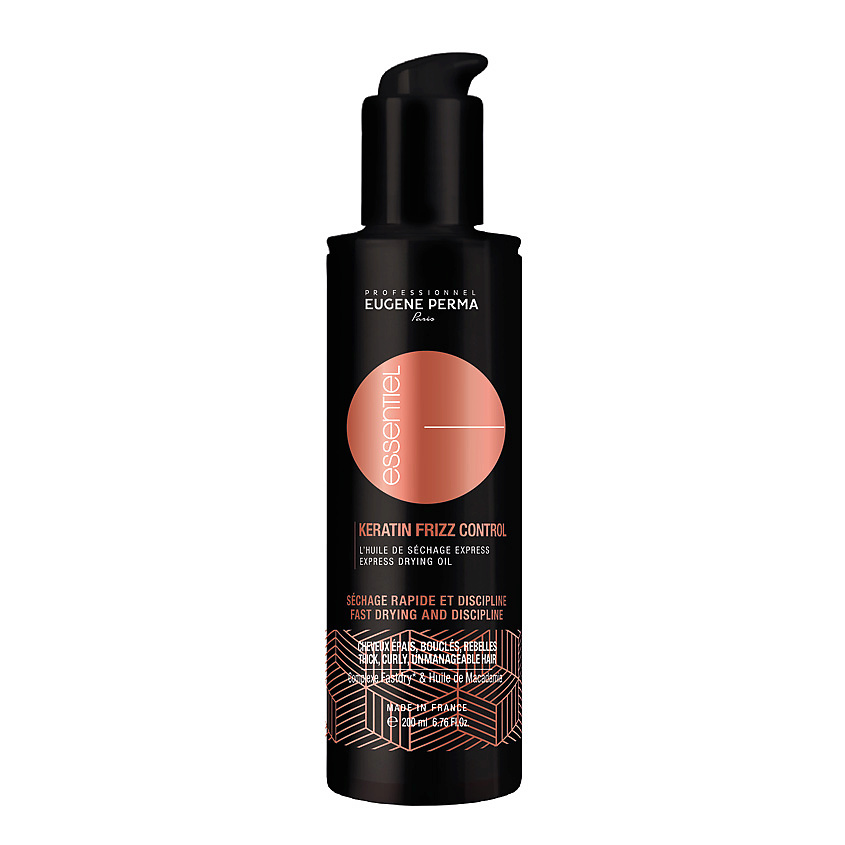 ESSENTIEL Масло для экспресс сушки непослушных волос с кератином Keratin Frizz Control – фото 2