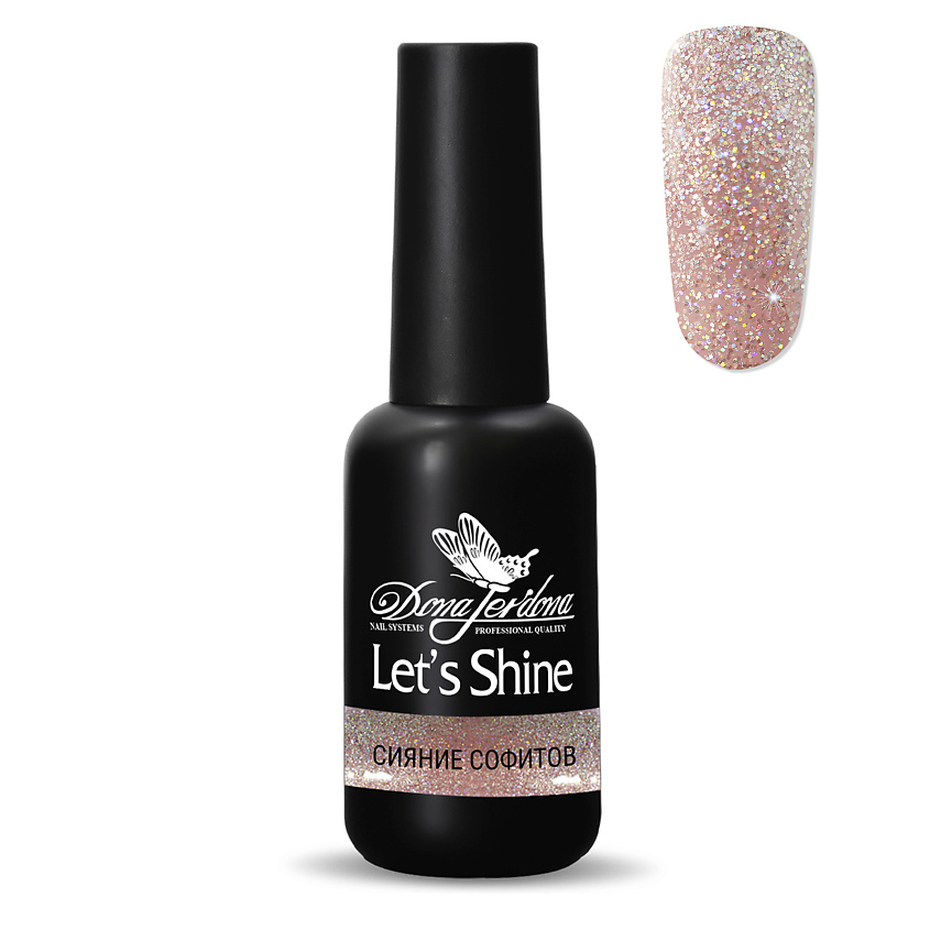 DONA JERDONA Гель-лак для ногтей с голографическим мерцанием Let's Shine – фото 2