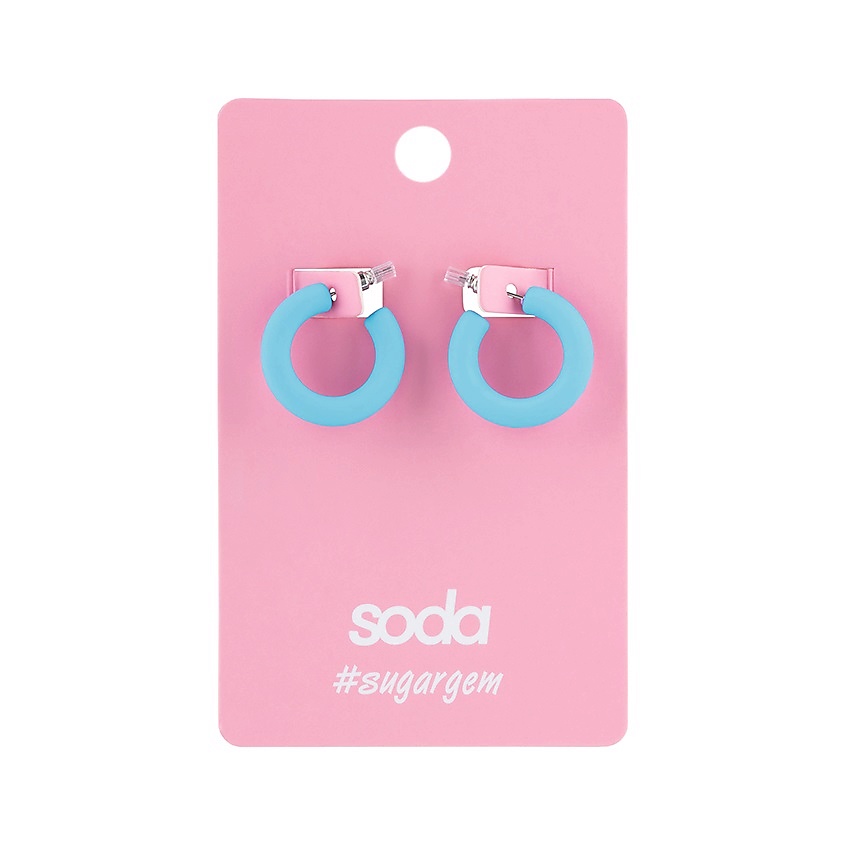 SODA Серьги SMALL BLUE RINGS #sugargem – фото 2