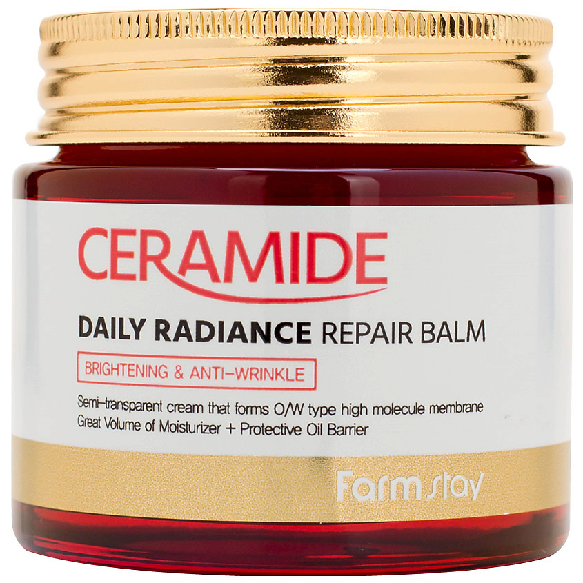 FARMSTAY Крем-бальзам для лица укрепляющий c керамидами Ceramide Daily Radiance Repair Balm – фото 1
