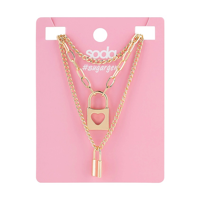 SODA Ожерелье CHAIN 3-IN-1 GOLDEN COLOR #sugargem – фото 2
