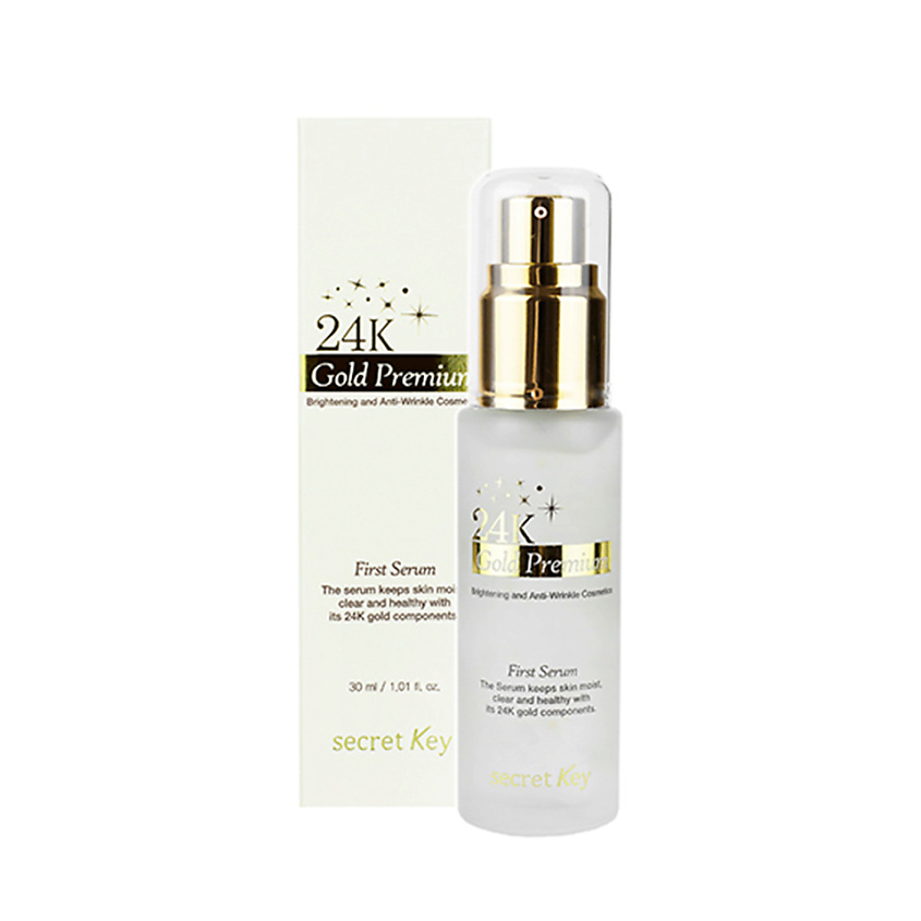 SECRET KEY Антивозрастная сыворотка для лица с коллоидным золотом 24K Gold Premium First Serum – фото 2