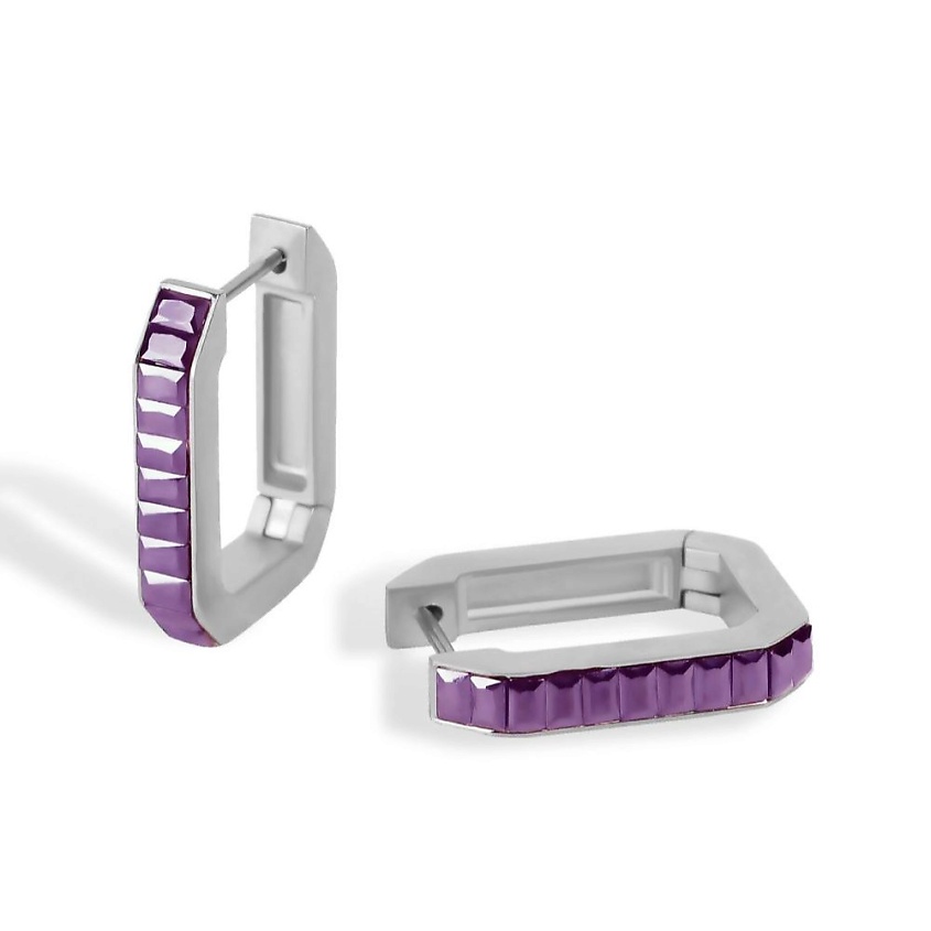 VIAMORE Серьги Gione Violet silver – фото 2