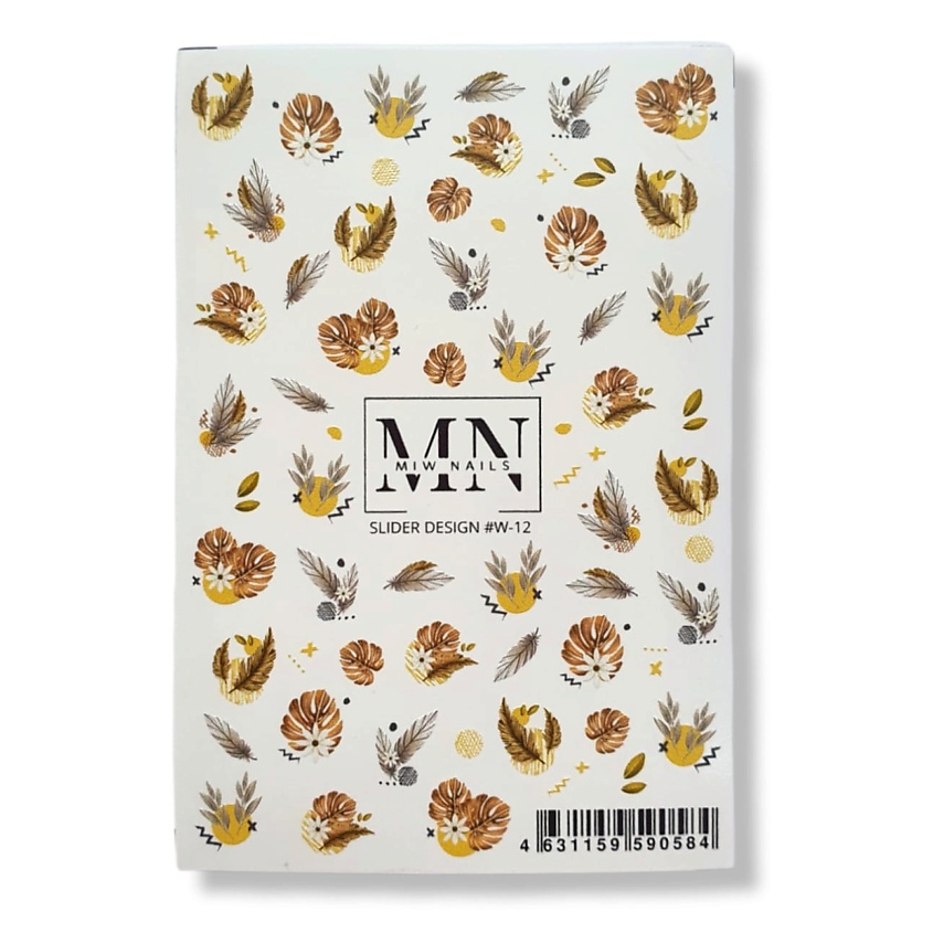 MIW NAILS Слайдер дизайн для ногтей на любой фон W-12 – фото 1