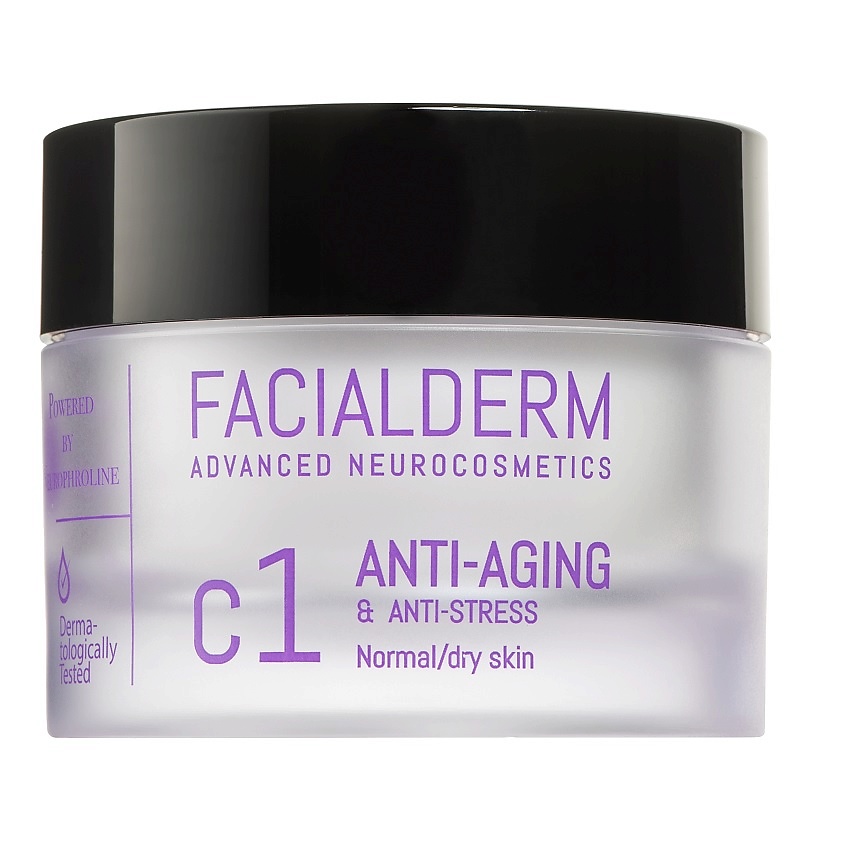 FACIALDERM Крем для лица антивозрастной для нормальной и сухой кожи C1 Anti-Aging & Anti-Stress Face Cream – фото 1