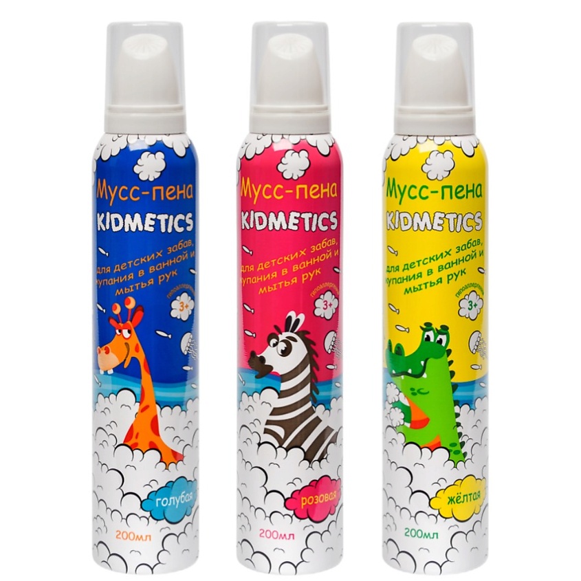 KIDMETICS Набор Мусс-пены для игр в ванной и детских забав – фото 1