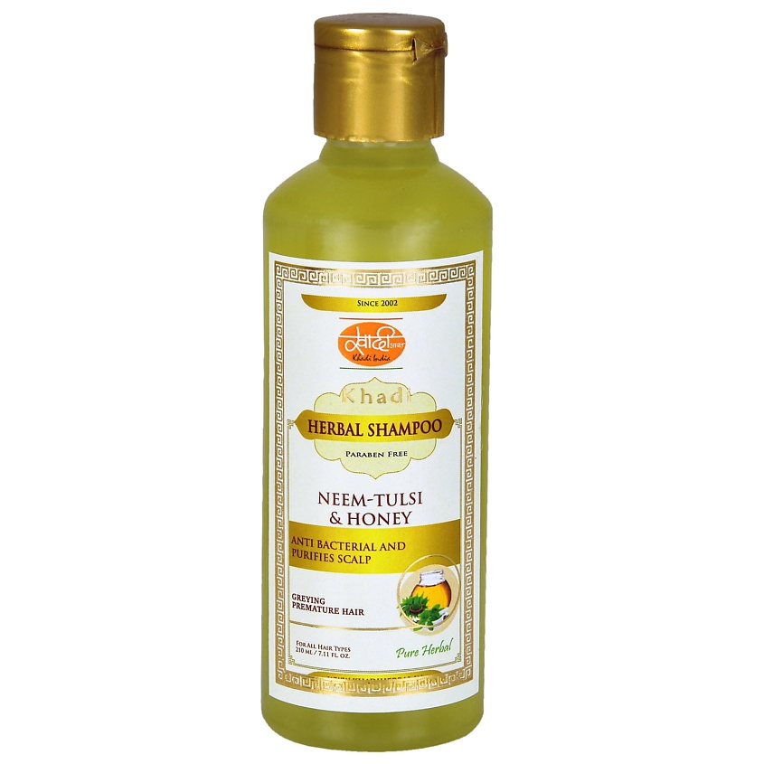 KHADI Шампунь для очищения волос Ним, Тулси и Мед – фото 1
