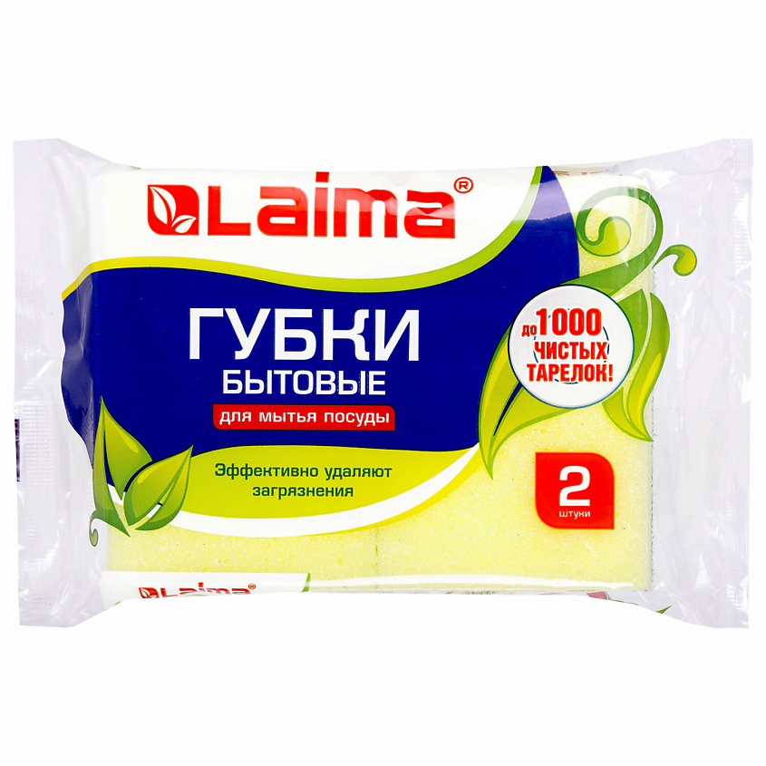 LAIMA Губки бытовые MAXI профильные, для посуды К0015 – фото 1