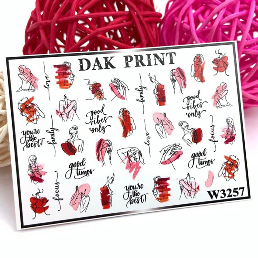 DAK PRINT Слайдер-дизайн для ногтей W3257 – фото 2